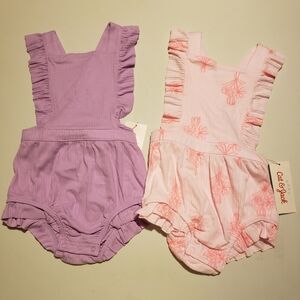 Cat & Jack Purple and Pink Floral Bodysuits